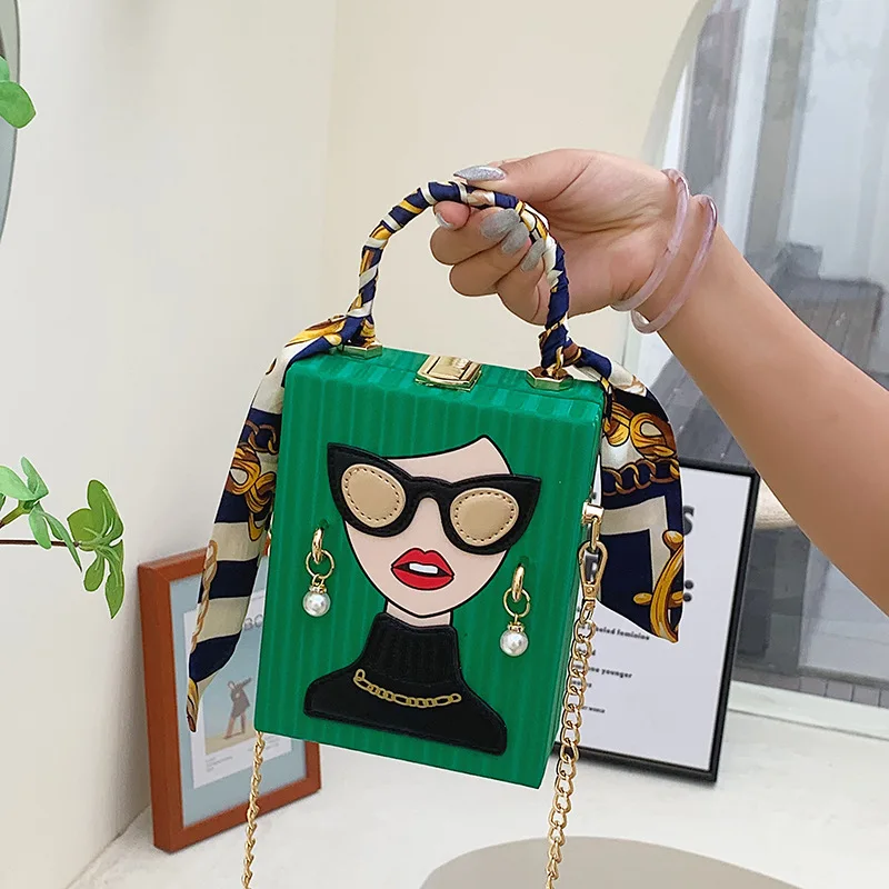 

Evening Bags for Women 2025 New Fashionable Leather Shoulder Bag Woman Hard High Quality Hip Hop Party Luxury Designer Handbag