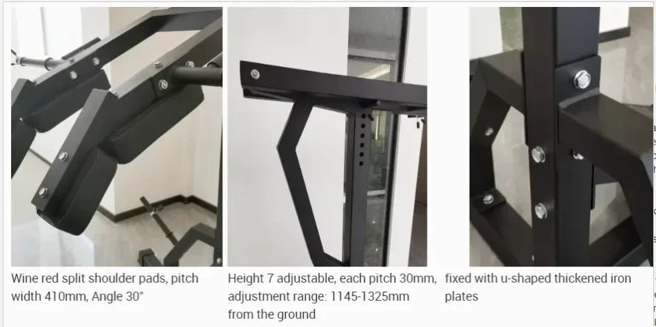 Hack Squat Machine, Leverage Squat Calf Raise Machine, Leg Exercise With Weight Storage Pins And Band Hooks, Home Gym Machine