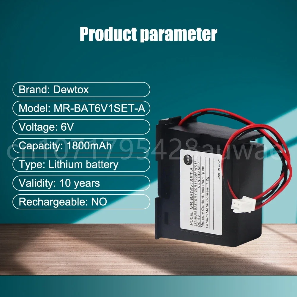 2PCS Original 6V MR-BAT6V1SET-A PLC system Servo Battery With White plug 2CR17335A WK17 Lithium Battery