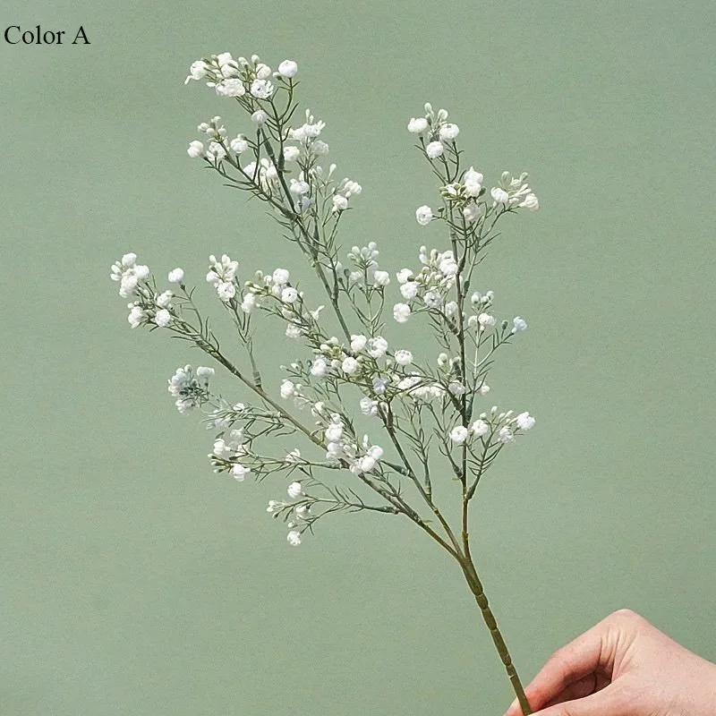 Novo rico babysbreath ramo de plástico flores artificiais casa casamento jardim decoração ao ar livre flores fleur artificielle