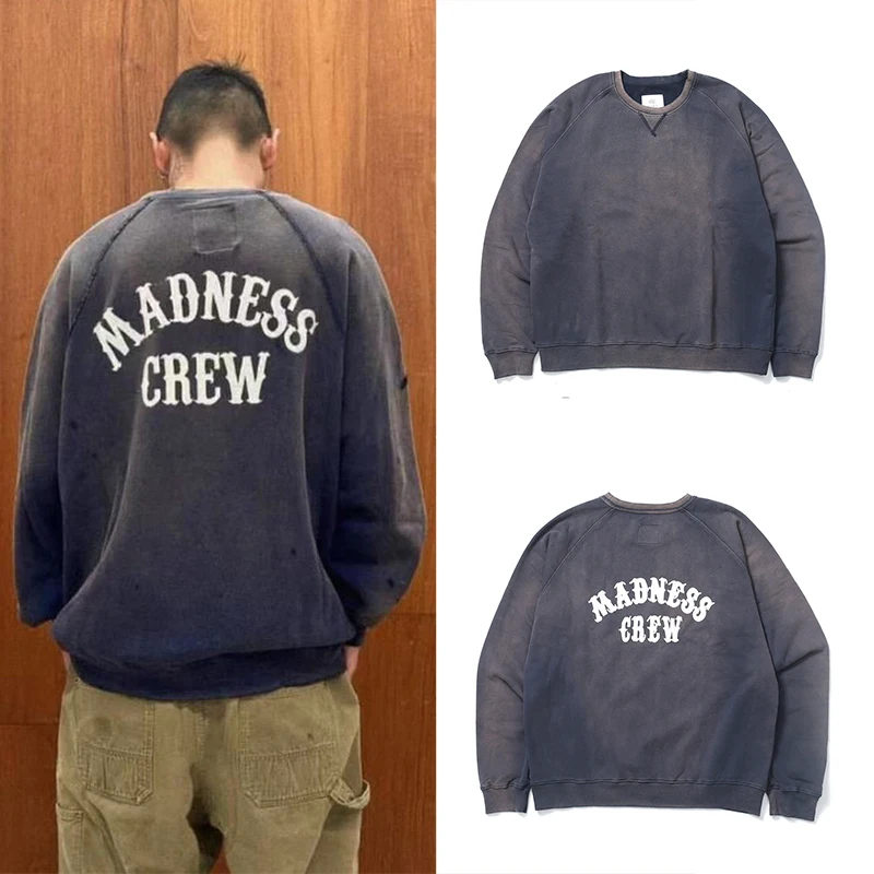 

Tagkita Men's Oversized Waed round Ne Sweatirt Long Sve Printed Casual Top for Autumn Winter Street Sle Leisure