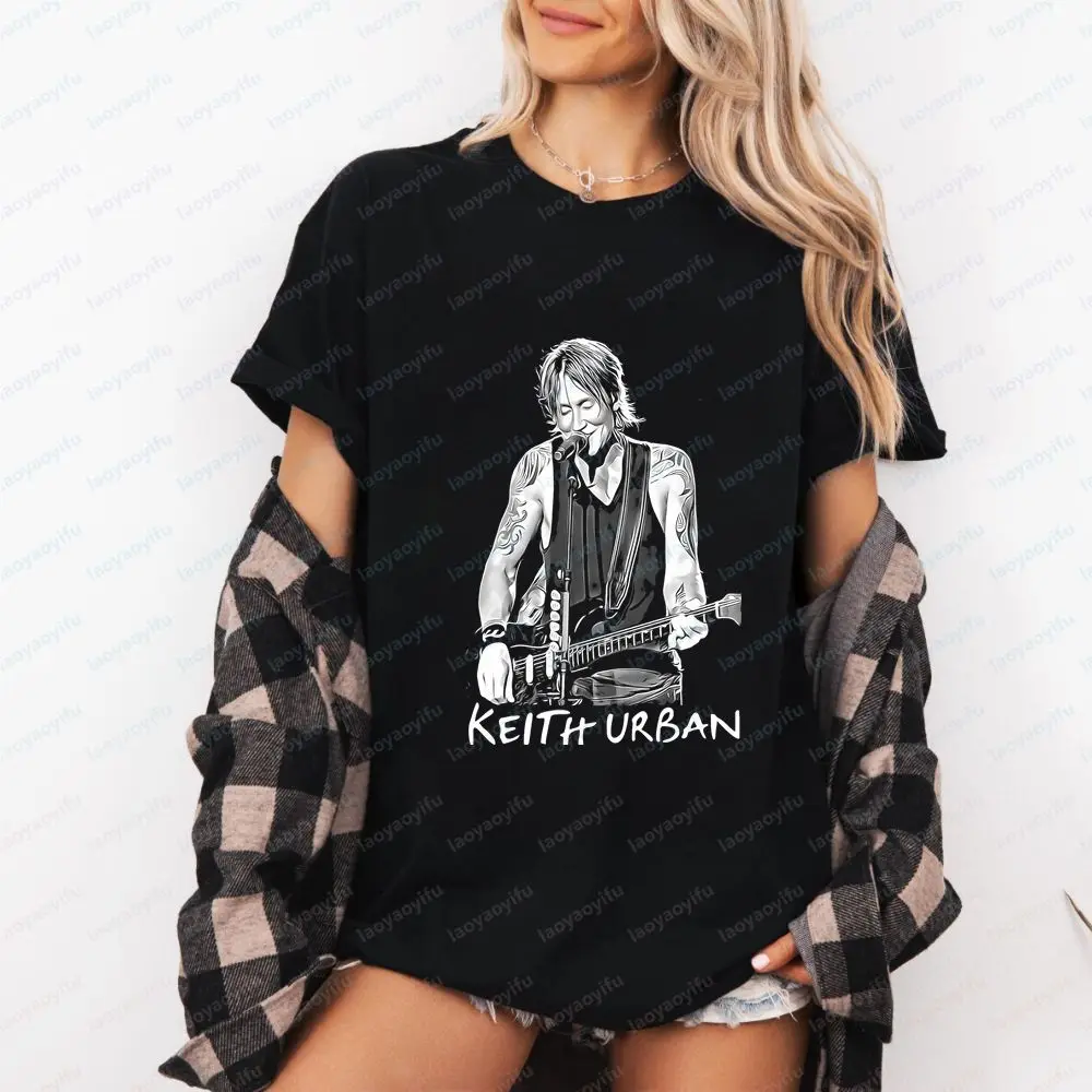 Keith Urban - Summer Trend Short-Sleeved Men's and Women's Universal Shirt Pattern Large-Sized Comfortable T-Shirt