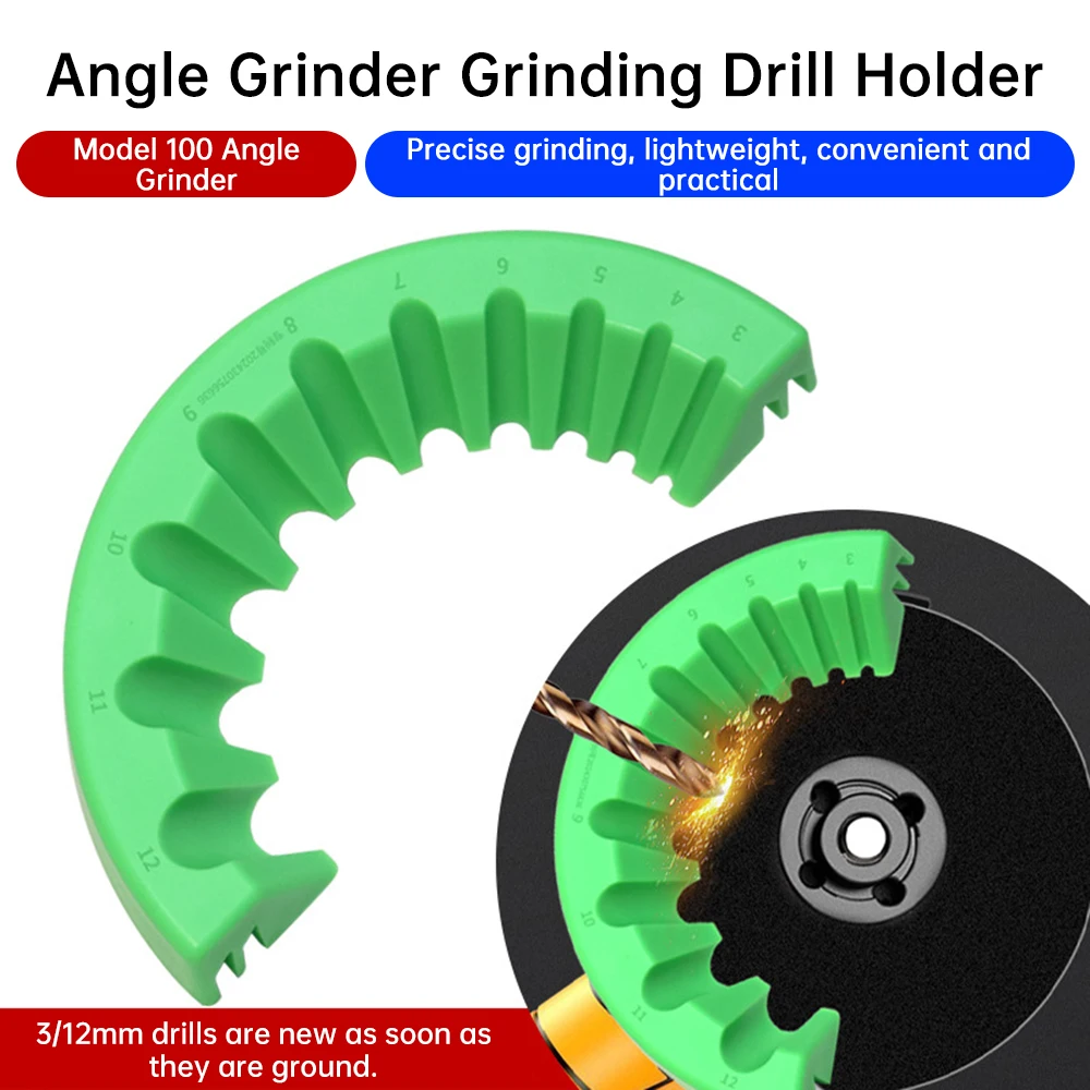 

3-12mm Multipurpose Electric Drill Bit Grinding Sharpener 10 in 1 Polishing Grinding Tool Powered Part Applicable Angle Grinde
