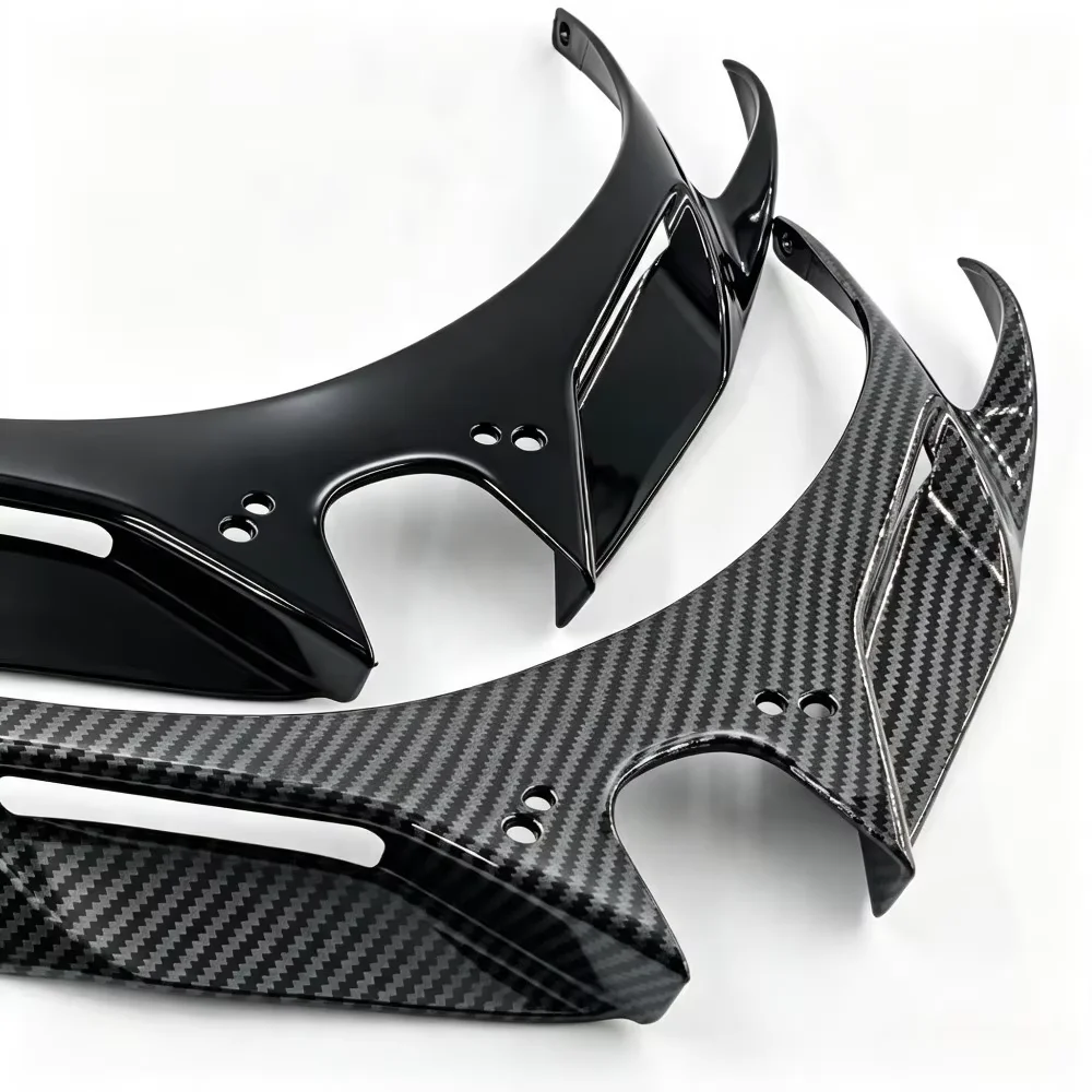 Carbon Fiber Texture Winglets Shark Fin Spoiler Aerodynamic Fairing Lip Fit Kawasaki Ninja 250 400 Motorcycle Mod Parts