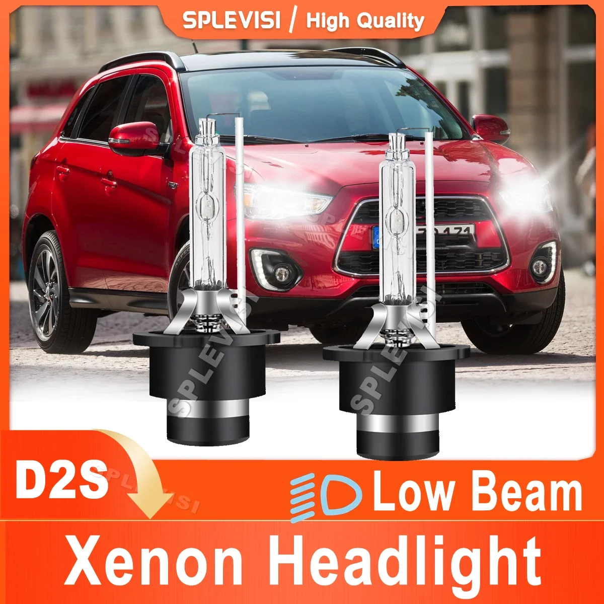 

2pcs Xenon Lamp Headlight Low Beam D2S 6000K White For Mitsubishi ASX 2010 2011 2012 2013 2014 2015 2016 Car Light Plug&Play