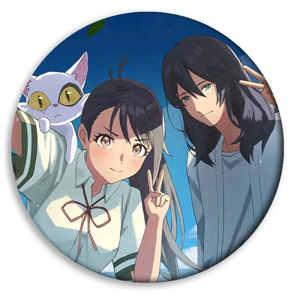 58 مللي متر أنيمي Iwato Suzume Munakata Sōta Iwato Tamaki تأثيري حلي شارة دبوس SPTE صفيح بروش الدعامة #3