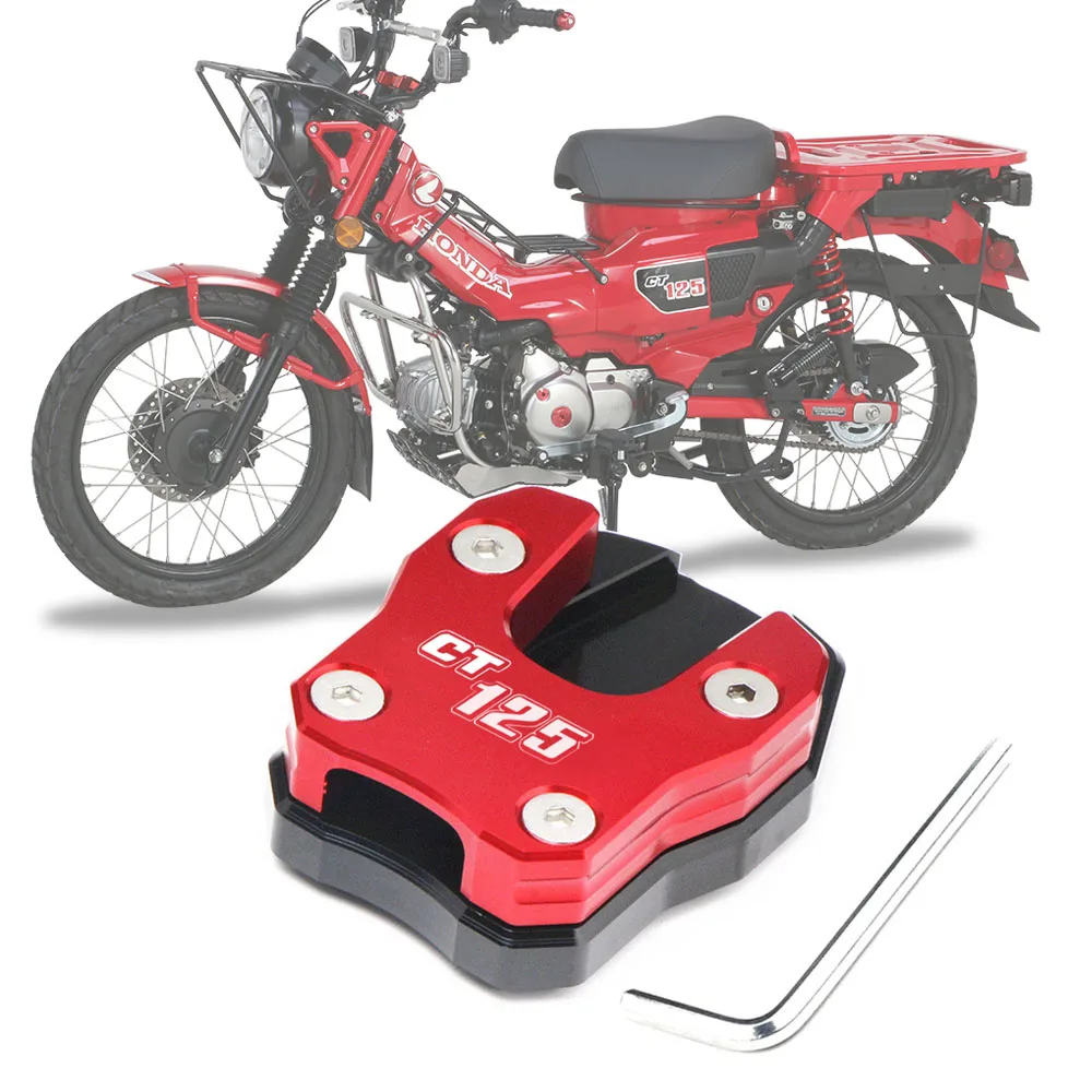 

Motorcycle CNC Stand Foot Side Stand Extender Pad Enlarge Plate Stand with Logo For Honda CT125 Hunter Cub CT 125 2020