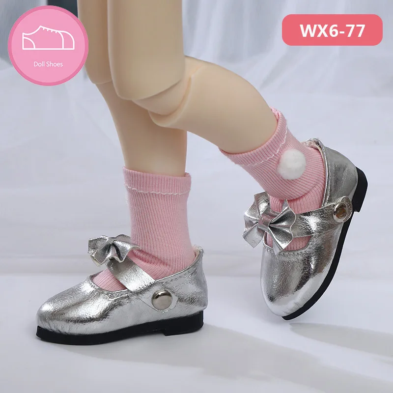 1/6 BJD Doll Shoes Accessories Original Design Silver Mary Jane Shoes Exquisite Princess Shoes For 30cm SD BJD Doll DIY Dress Up