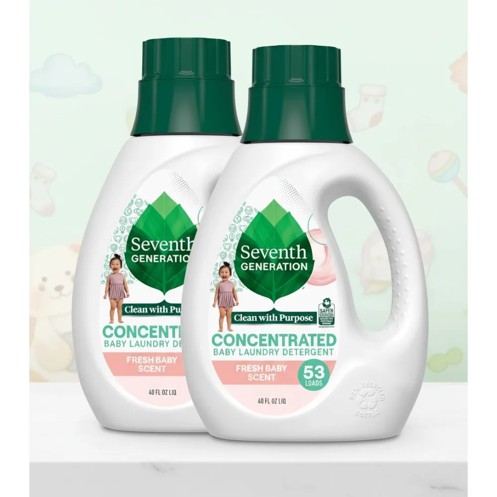 

Plant-Based Baby Laundry Detergent Concentrate, Fresh Scent, 80 Fl Oz Pack - Gentle on Sensitive Skin & Cloth Diapers