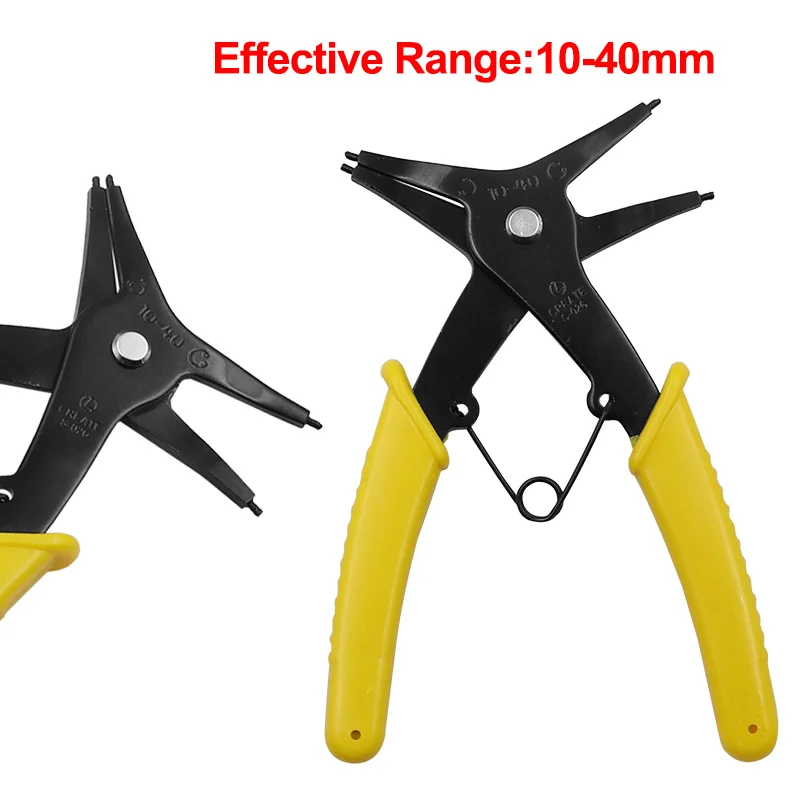 Internal External Card Dual Purpose Circlip Pliers 2-in-1 Multi-functional Retaining Ring Pincers Repair Hand Tools