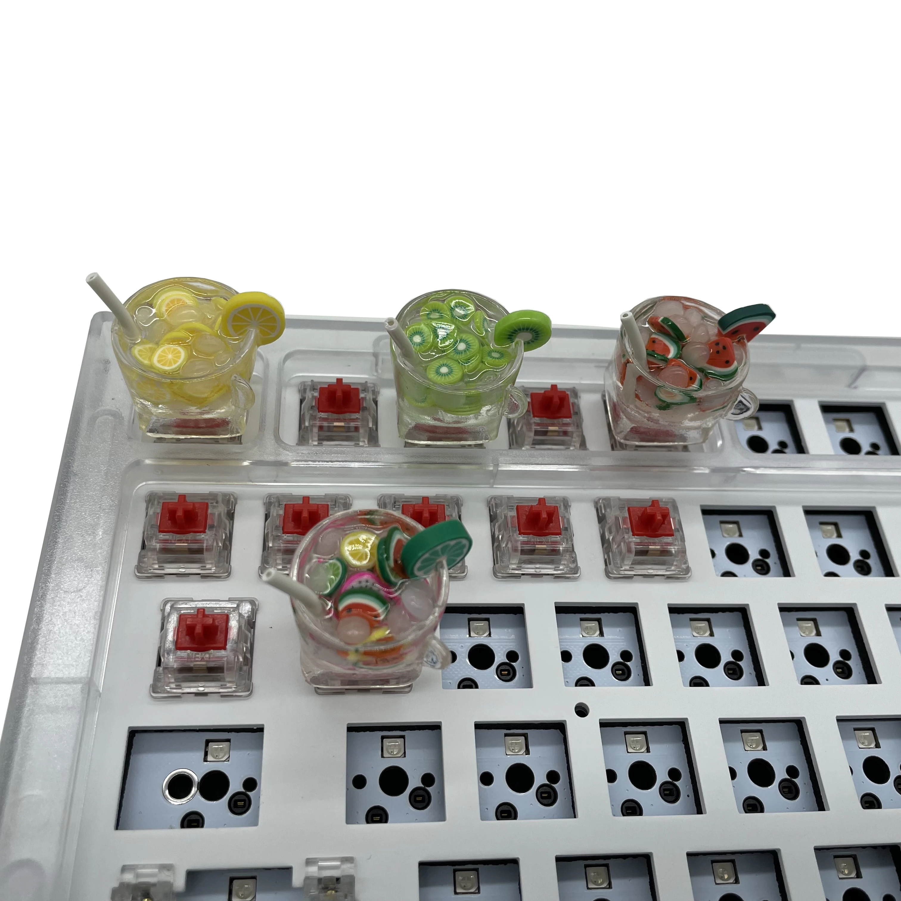 Lemon Tea Resin Keycap Kiwi Watermelon Juice Custom Original Personality Keys For Mechanical Keyboard