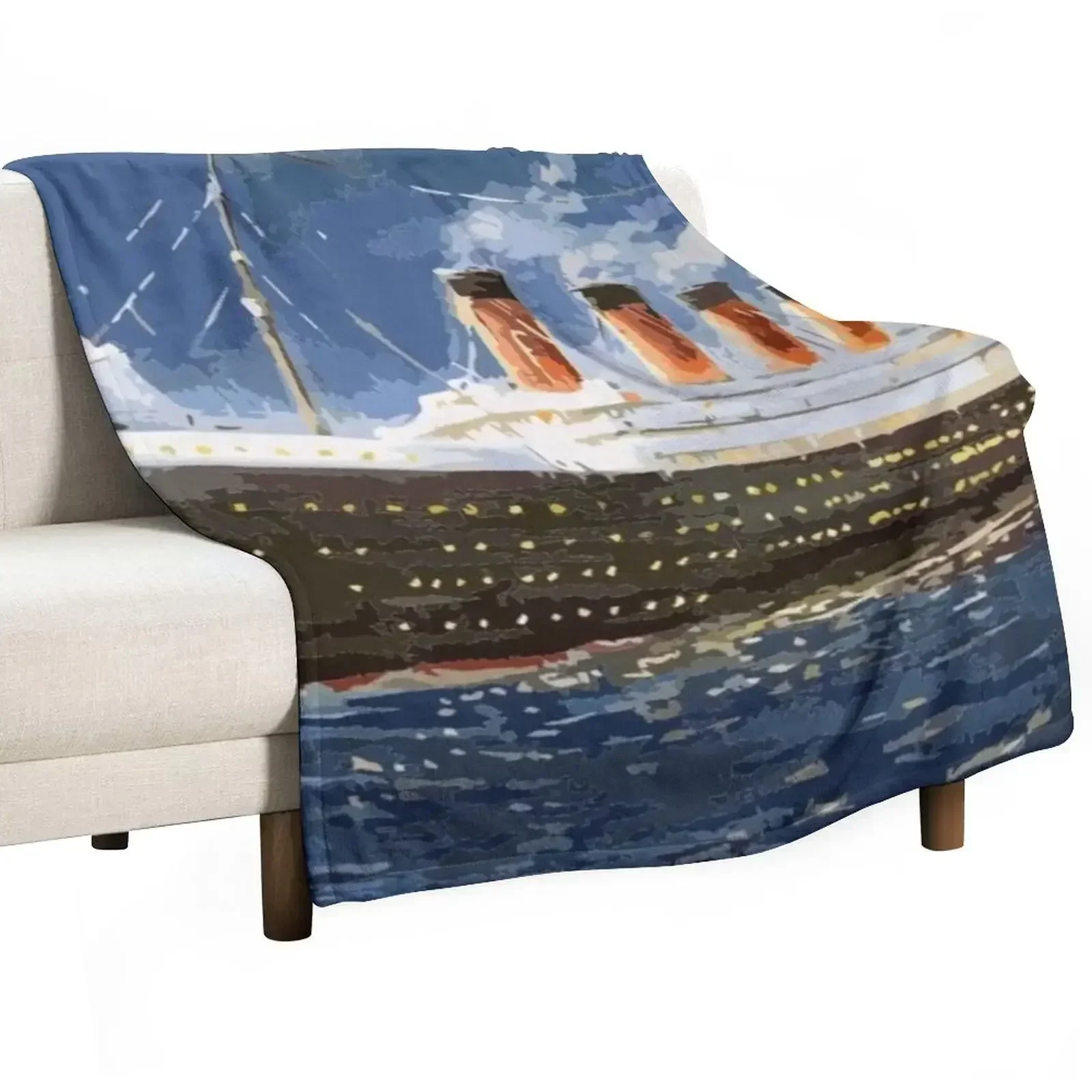 The most popular ship of all times, Titanic. Throw Blanket Stuffeds Camping Flannel Fabric Baby Blankets