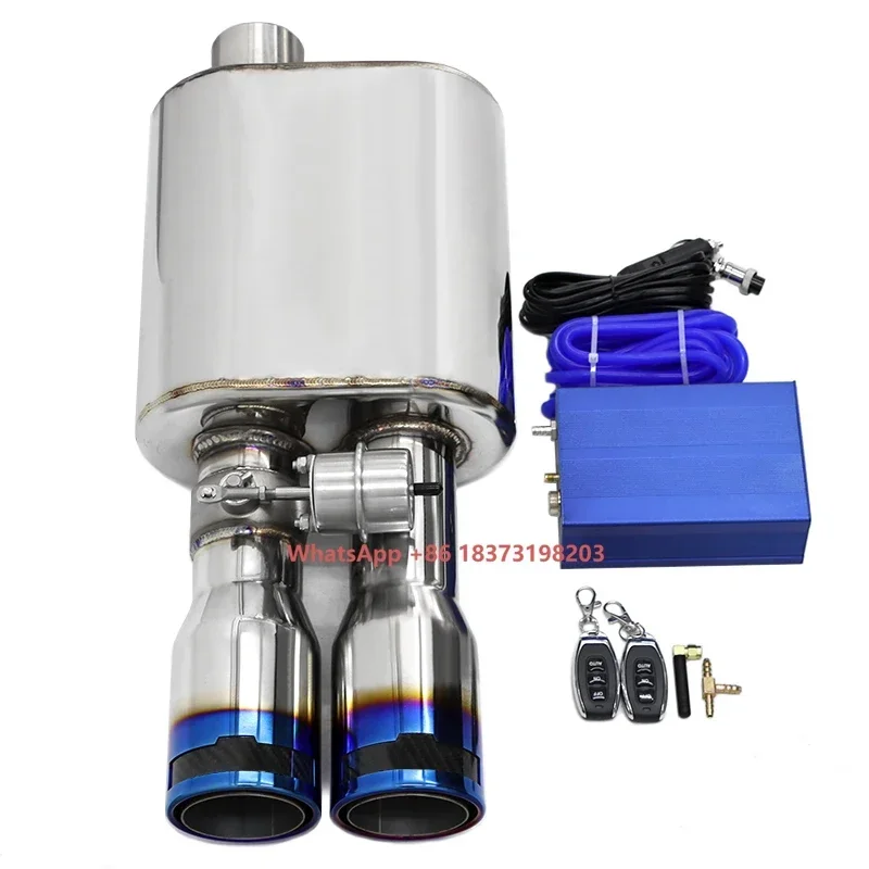 

Car Universal 2.5/3 Inch 63/76mm Valved Muffler Vacuum with Exhaust Tip Remote Control REMUS Exhaust Pipe Valvetronic