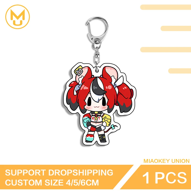 Hololive Kawaii Girl Lobster Clasp Personality Acrylic Keyring Transparent Giftidea Premium Personality Amusing Accessories