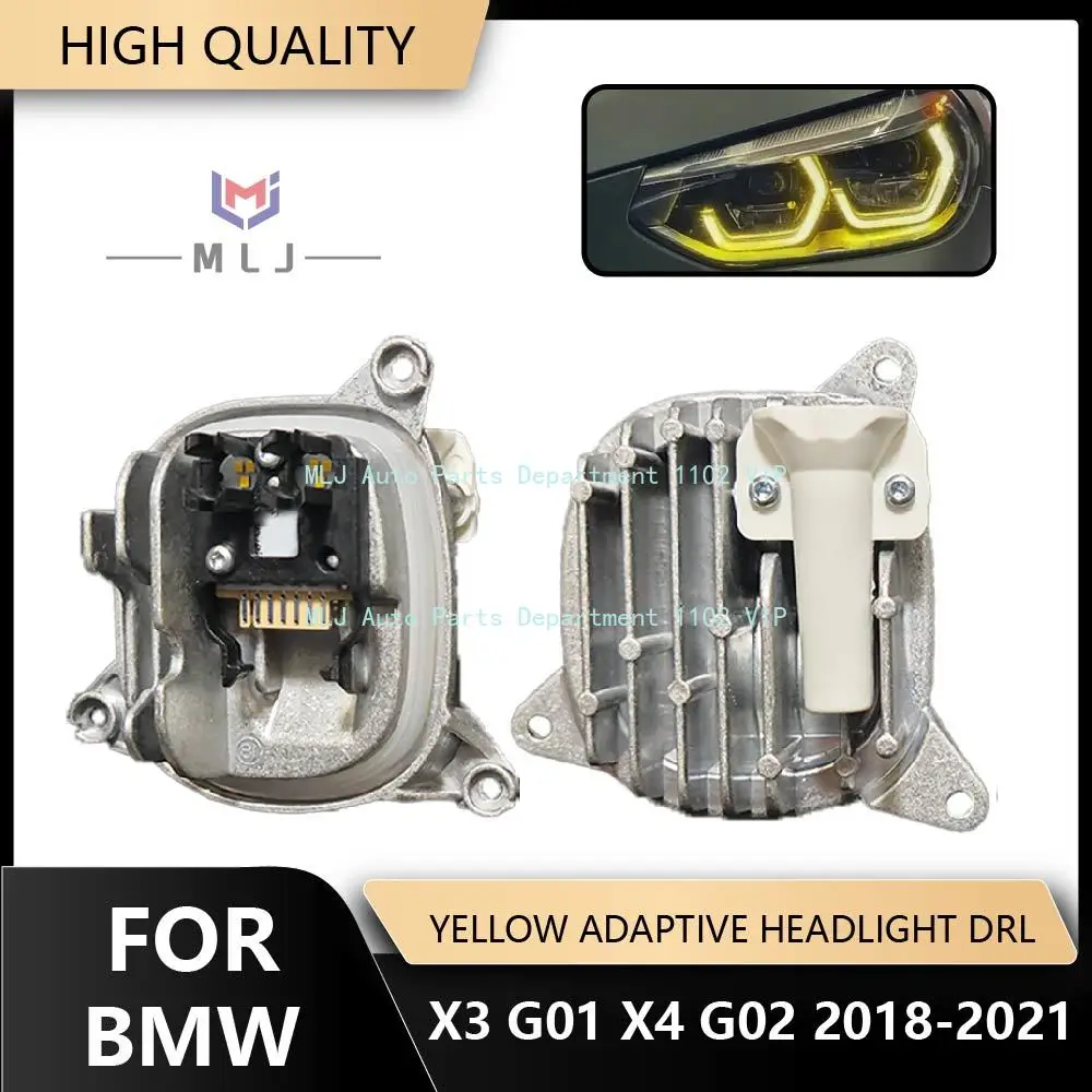 

Желтые адаптивные фары DRL для BMW X3 G01 X4 G02 2018 2019 2020 2021, дневные ходовые огни Angel Eye, светодиодный модуль, печатная плата