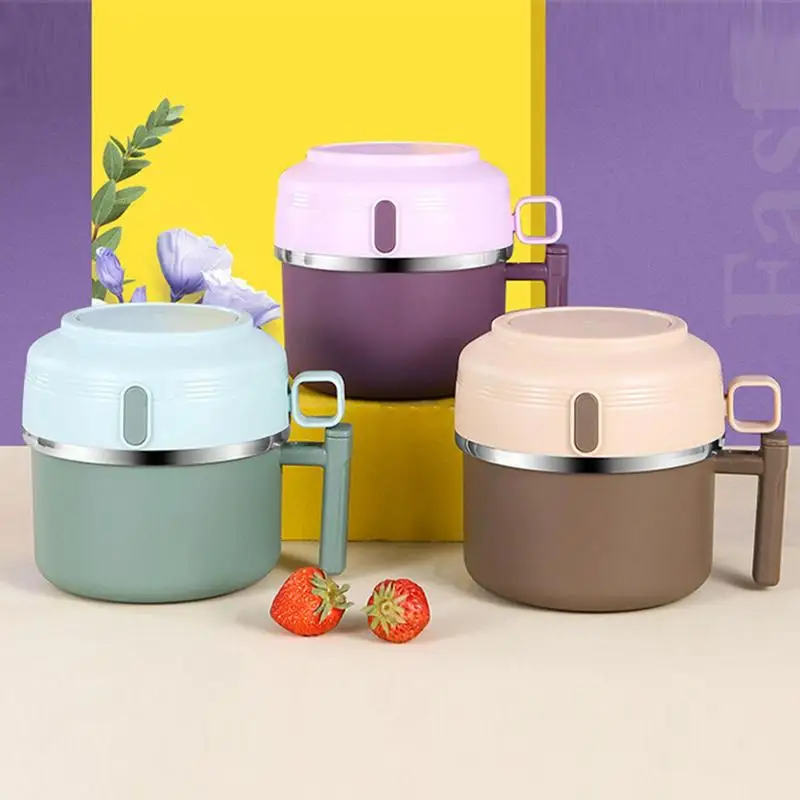 304 Stainless Steel Insulated Lunch Box Portable Double-layer Lunch Box Food Container Box For Office Worker Students Food Jar