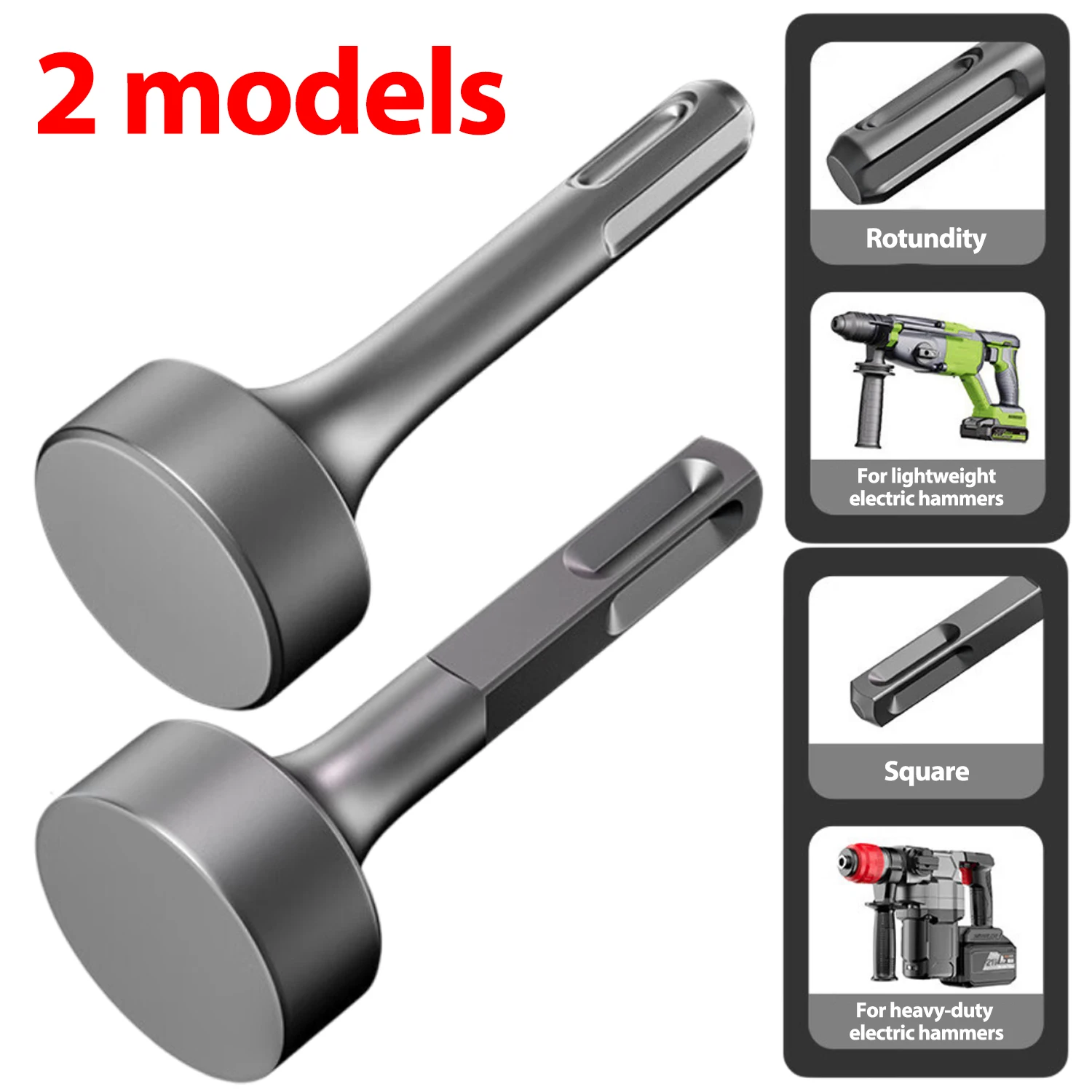 

85mm Ground Rod Driver Alloy Steel Universal Electric Rotary Hammer Head Heavy Duty Wear Resistant Ground Rod Bits Power Tools