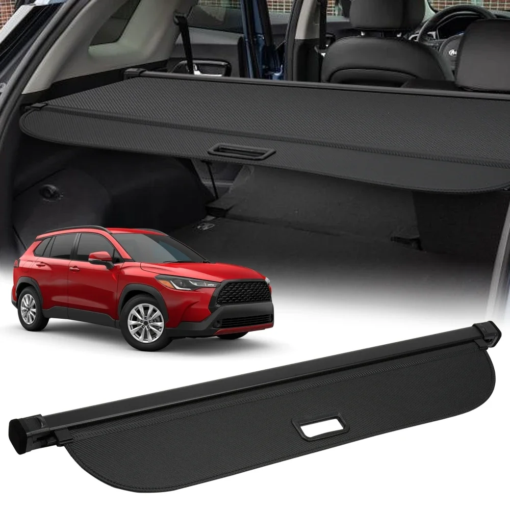 

Rear Trunk Cargo Cover for Toyota Corolla Cross 2022-2025 Tail Box Storage Rack Luggage Privacy Security Shield Curtain