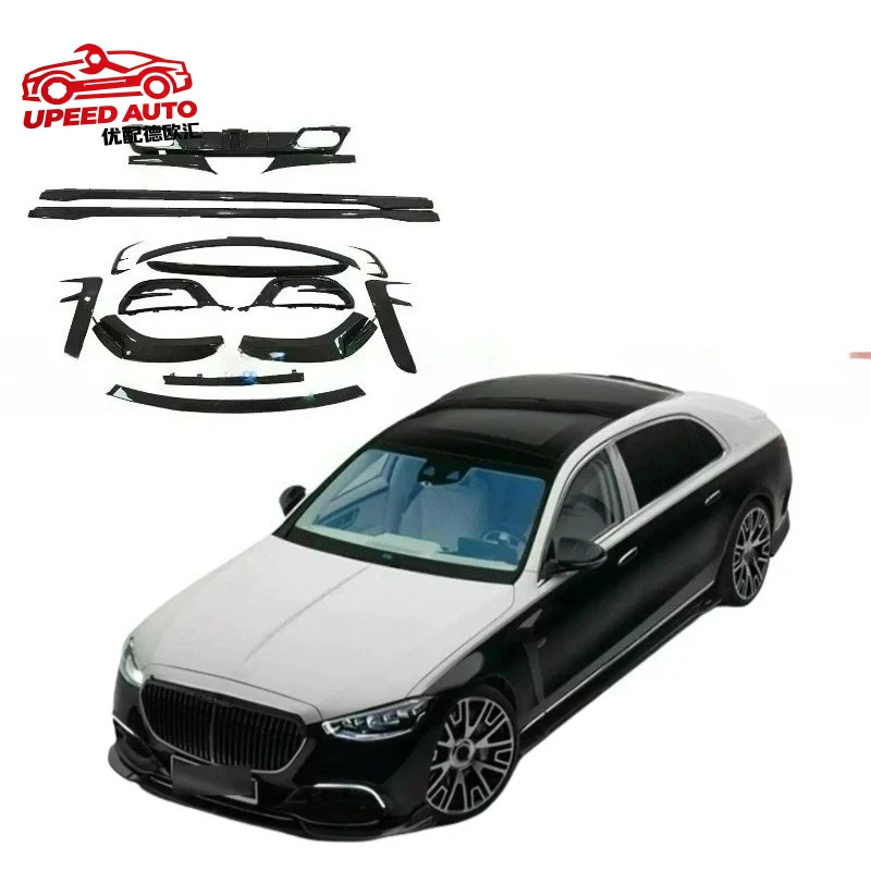 Suitable for Benz W223 S480 S580 S680 Easy-Install Body Kit Carbon Fiber 2021-2025 Front Lip Diffuser Side Skirt Mirror Cover