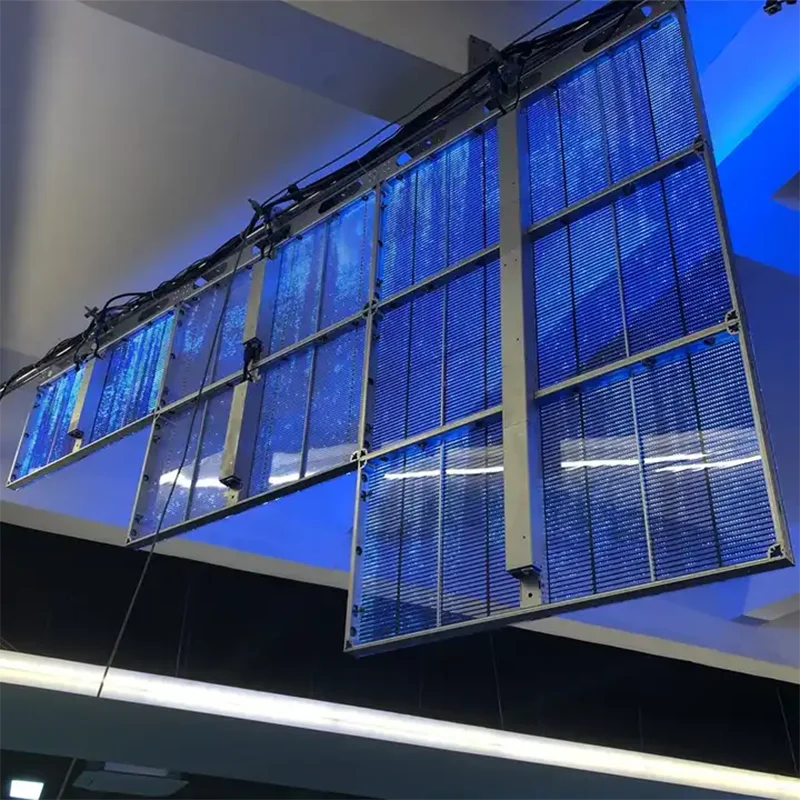 2025 Latest LED Indoor Transparent Ice Curtain Display Screen P3.9-7.8 High Refresh High Pixel Full Color LED Display Screen