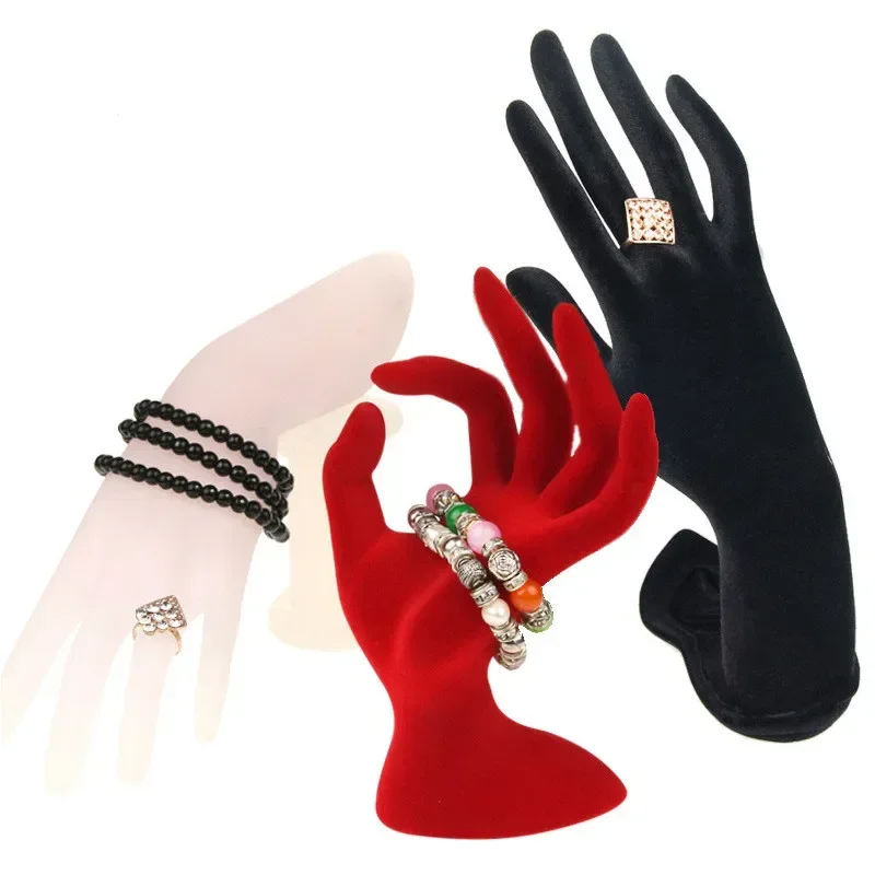 

Jewelry display stand Hand Finger Shape Display Stands Ok Hand Finger Glove Ring Bracelet NecklacePlastic Holder Rack