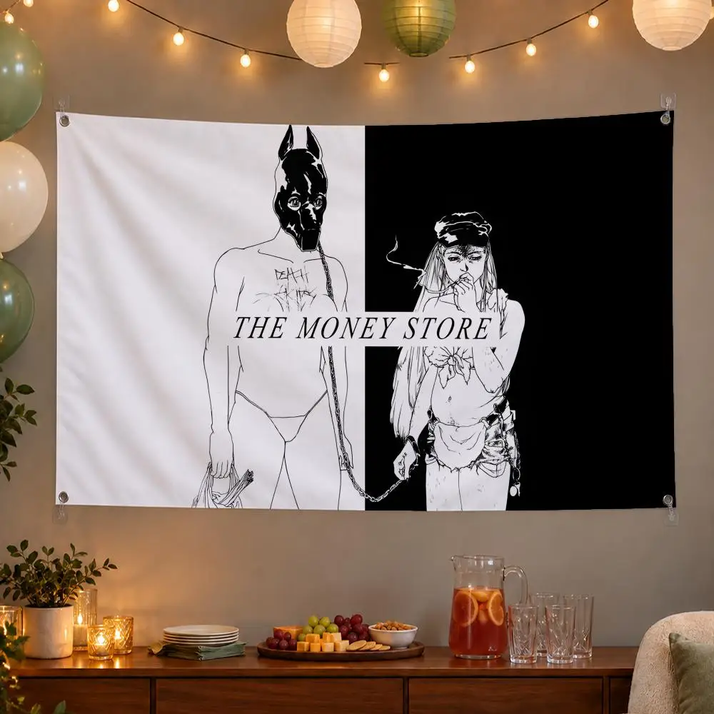 Bold Band Death Grips Flags Wall Hanging Banner Indoor Outdoor Party Home Wall Decor Backdrop