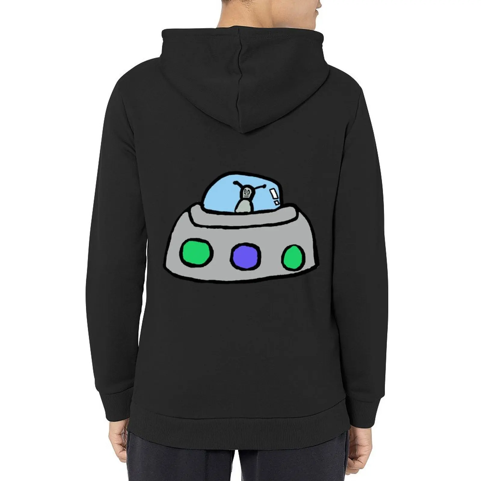 

A little alien in a little flying saucer Hoodie men clothes graphic t shirts men aesthetic clothing autumn new products hoodie