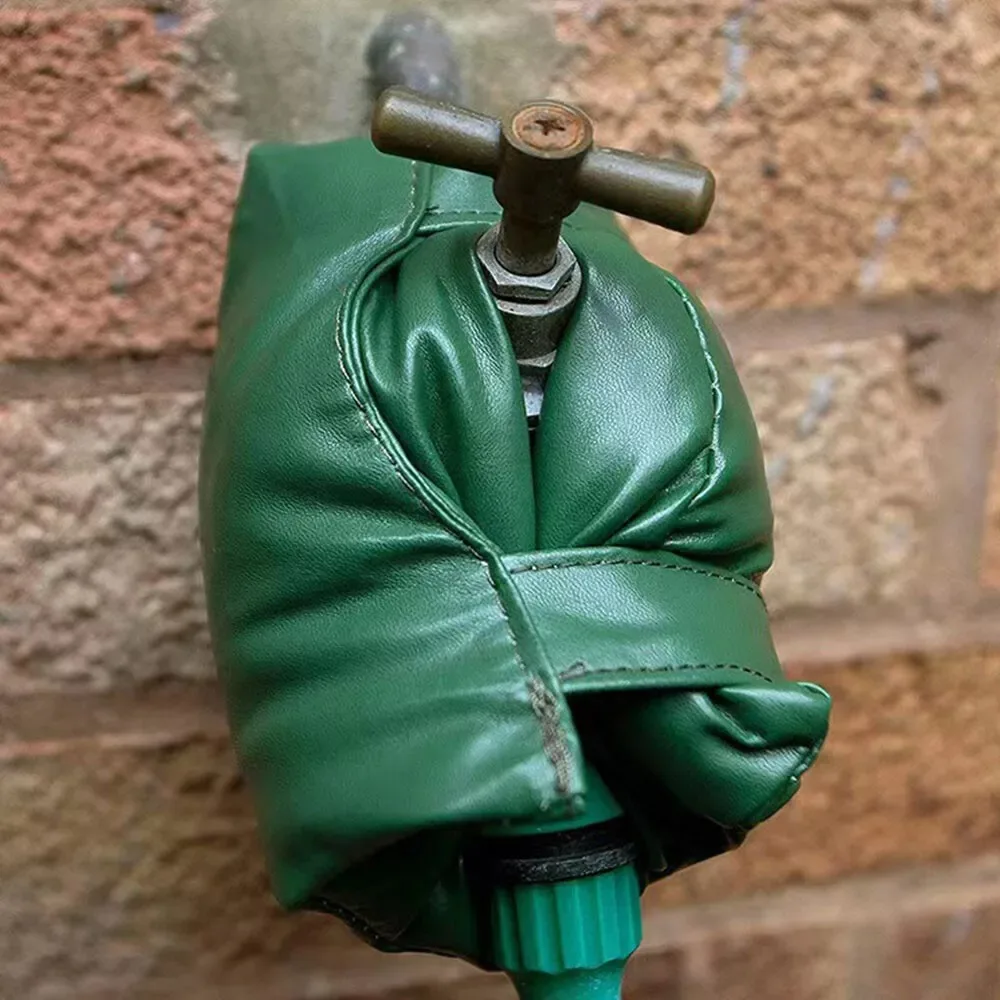 

Leather Outdoor Faucet Freeze Covers Winter Waterproof Tap Cover Frost Jacket Reusable Keep Warm Faucet Cover Freeze Protection