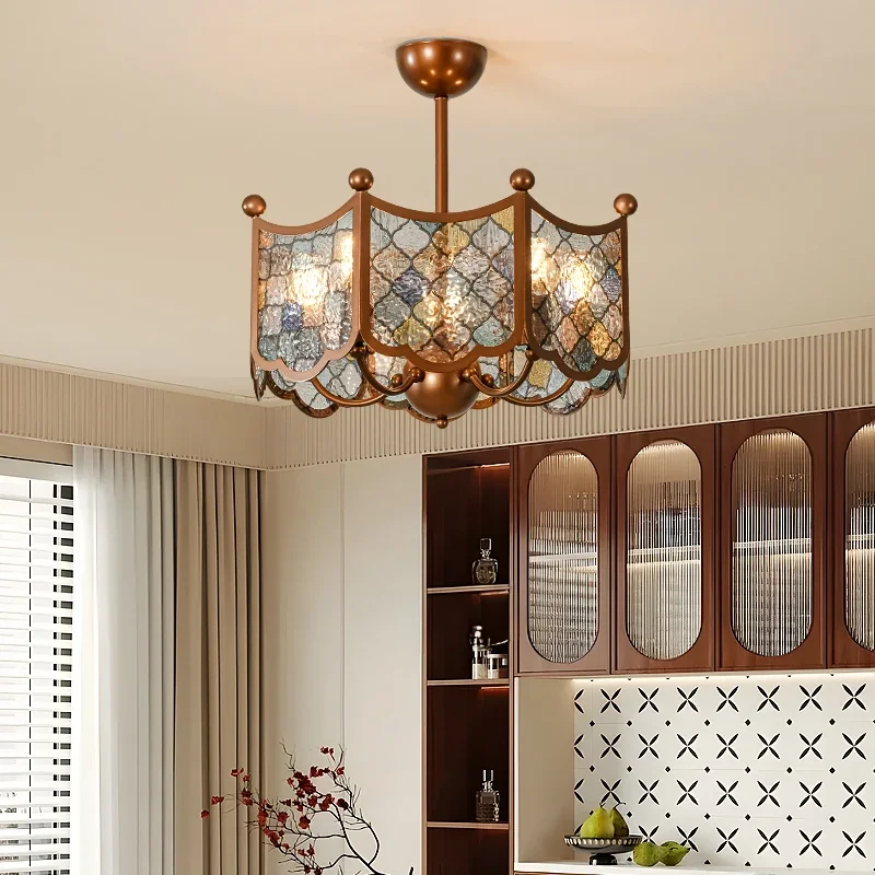 ثريا نانيانغ للرياح، ضوء غرفة المعيشة، الضوء الرئيسي، الطراز الأمريكي القديم العتيق، إضاءة غرفة النوم وغرفة الطعام، جوي #3