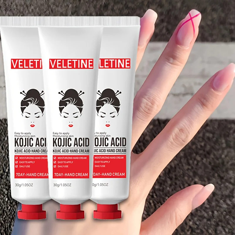 3‑Pack Velvetine Kojic Acid Hand Cream, Moisturizing & Whitening Hydrating Hand Cream, Fast‑Absorbing, Non‑Greasy Hand Skin Care
