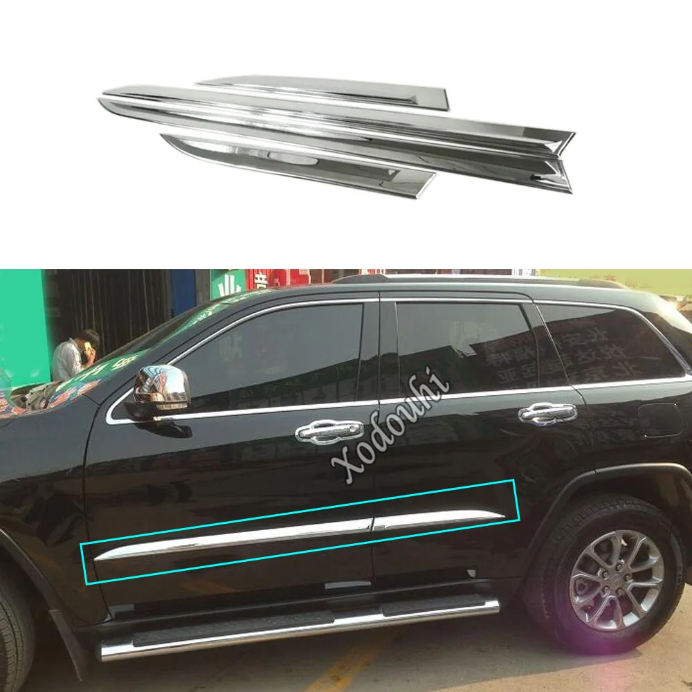 

For Jeep Grand Cherokee 2014 2015 2016 2017 2018 2019 Car Sticker Styling Cover Accessories Side Door Body Molding Cover Trim