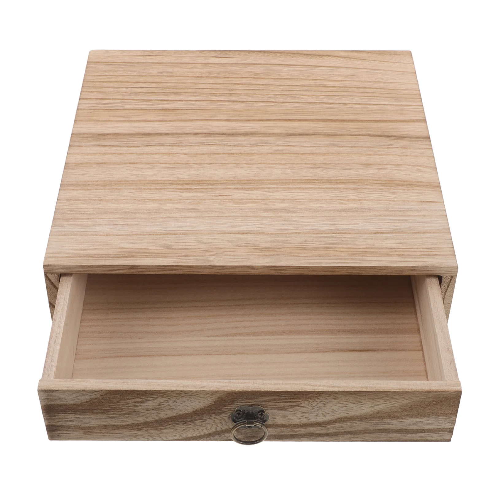 

Retro Vintage Wooden Desk Organizer Drawer Storage Box for Office Supplies School Stationery Solid Wood Desktop Storage Box