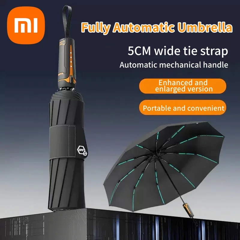 

Xiaomi Fully Automatic Umbrella Compact Foldable Sun Rain Proof UV Protection Portable Travel Umbrella for Men Women Thickened