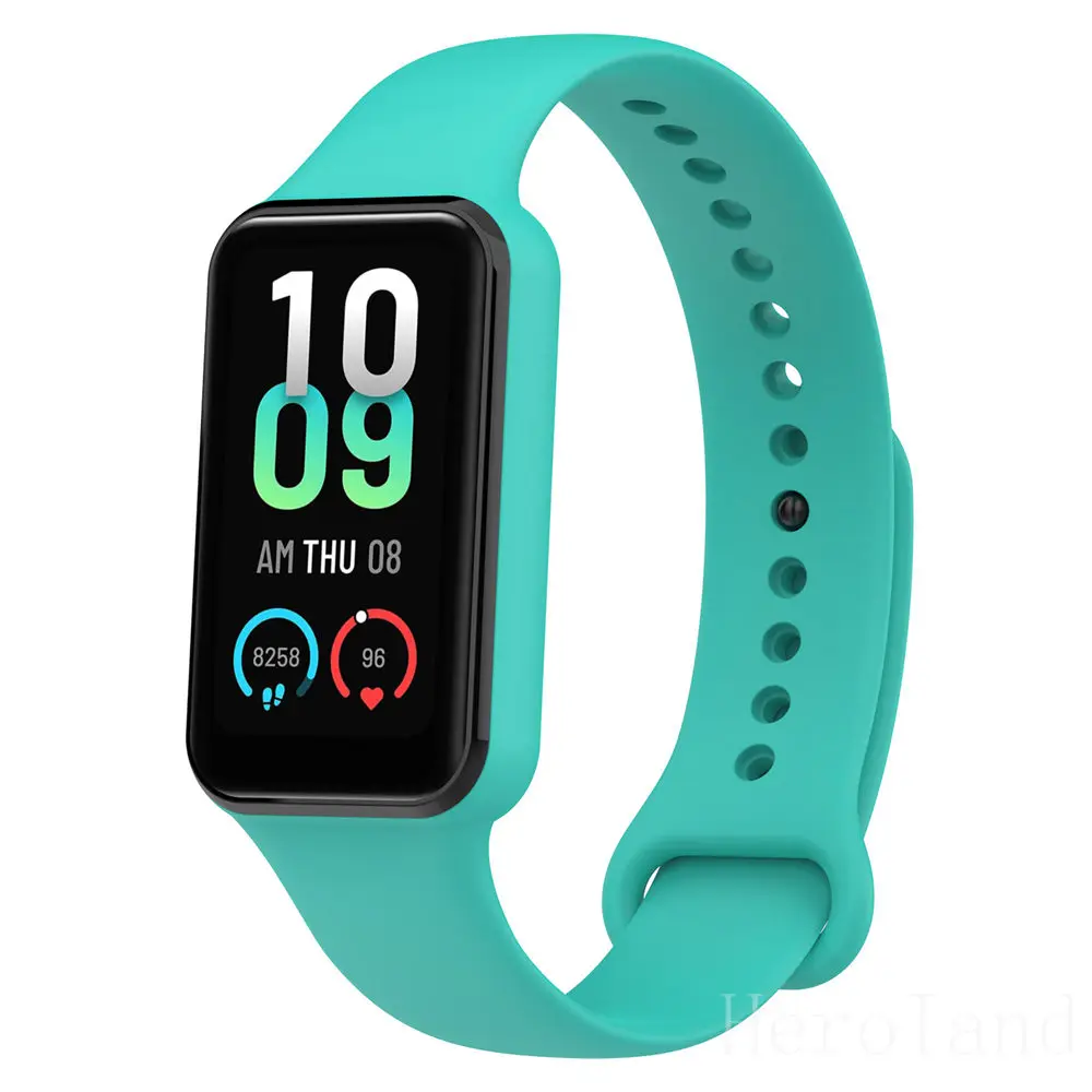 Moda silikonowy pasek na rękę dla Huami Amazfit Band 7 opaska SmartWatch bransoletka Soprt nadgarstek dla Amazfit band7 pasek z klamrą nowy