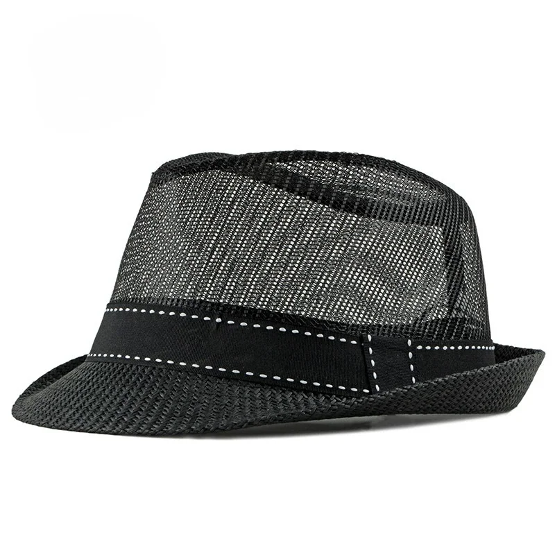 Spring/Summer Men's Openwork Mesh Cap, Outdoor Casual Bowler Hat, Women's Jazz Hat, Travel Beach Hat, Sun Hat