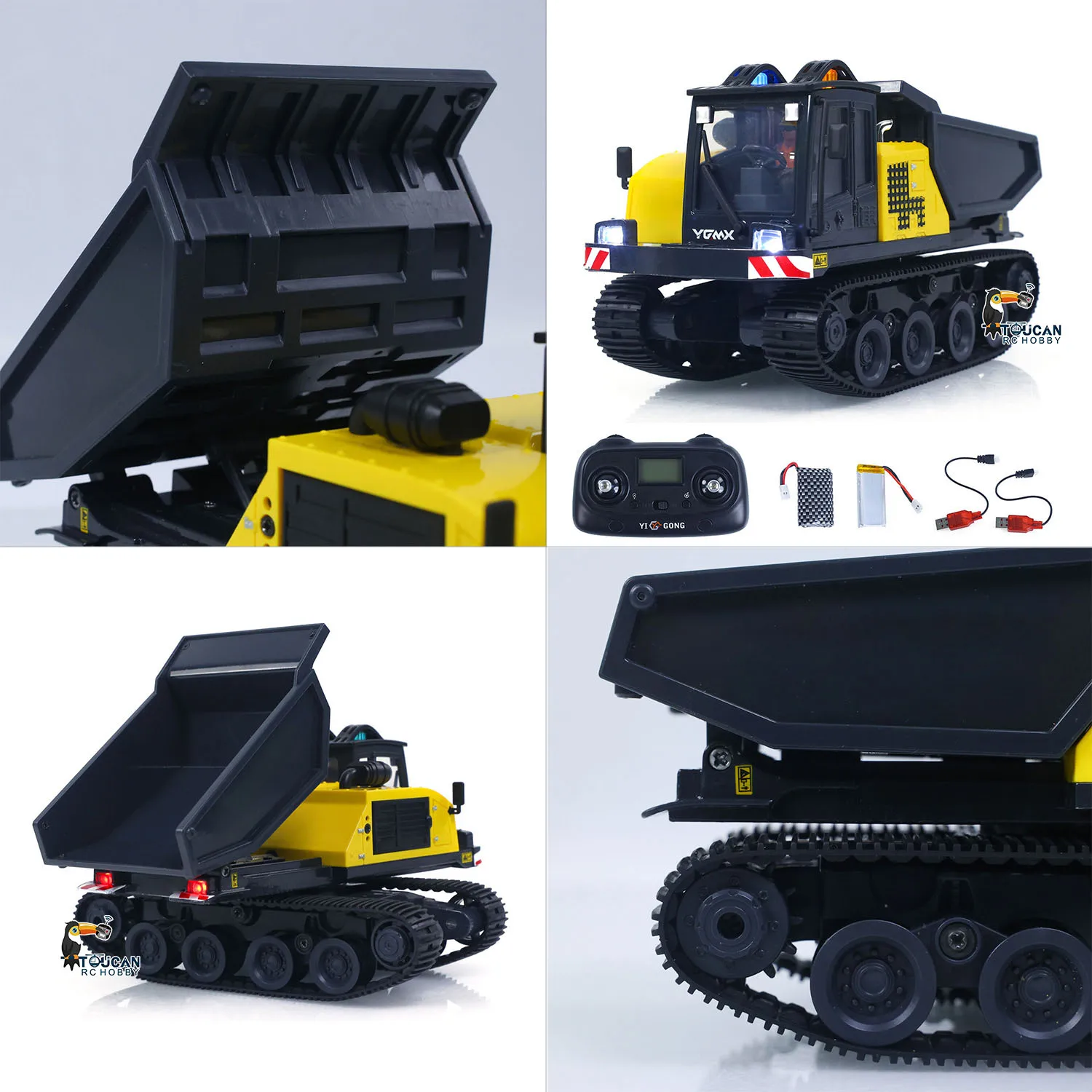 T14R 1/50 パンサー RTR 電動RCクローラー ダンプトラック 建設車両 クローラー式ティッパー 完成品モデル おもちゃ ライト サウンドユニット