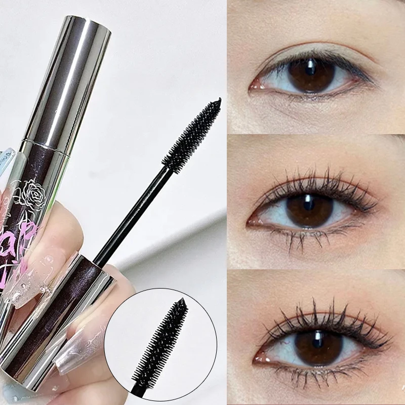 Duurzame Curling Mascara 5d Zijden Vezel Waterdichte Anti-Zweet Niet-Vlek Zwart Bruin Dikke Wimpers Mascara Ogen Make-Up Cosmetica