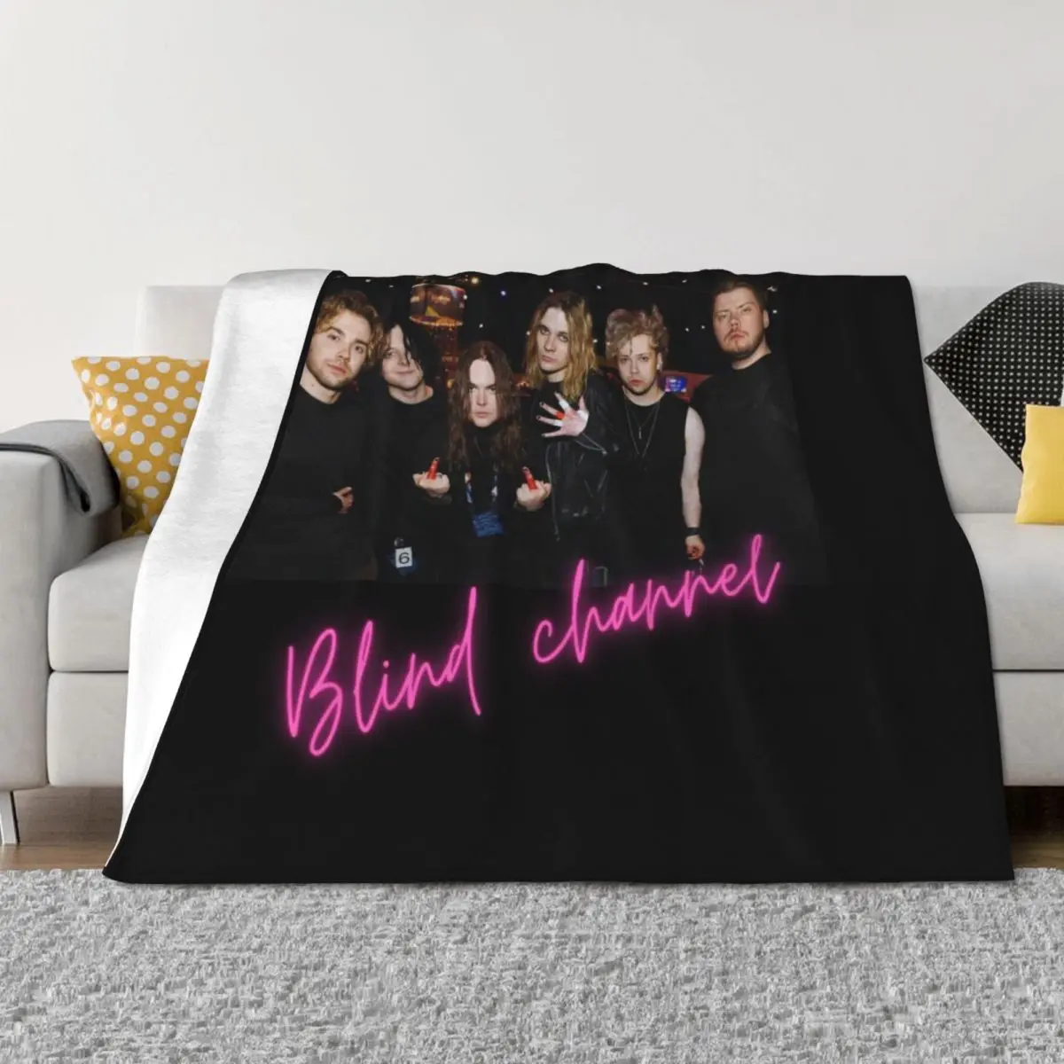 

Blind Channel Throw Blanket Cute Plaid blankets and throws Summer Beddings Luxury Thicken Blankets