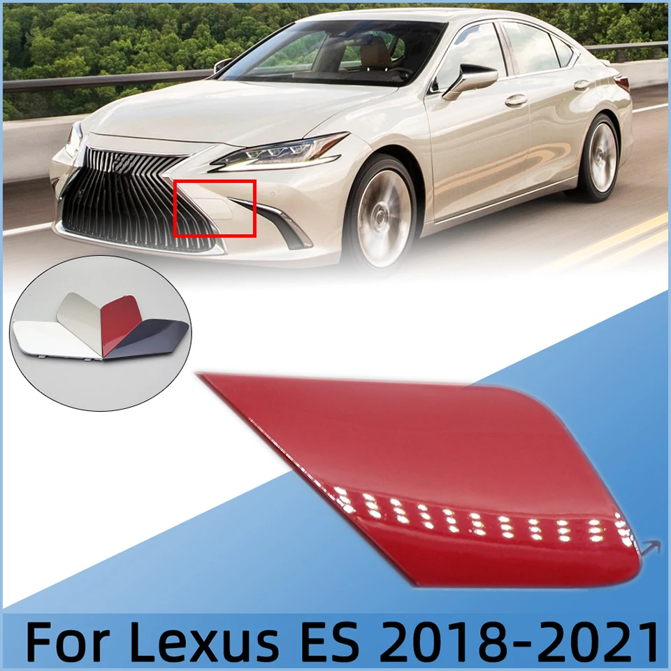 For Lexus ES ES200 ES250 ES260 ES350 ES300H 2018 - 2021 Auto Front Bumper Tow Hook Eye Cover Cap Towing Hauling Trailer Lid Trim