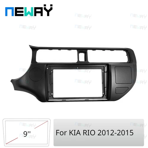 Imagen 1 del producto Fascia de Radio de coche para KIA RIO 2012-2015, reproductor de Audio estéreo automático, Panel de DVD, Kit de tablero, Marco, soporte de consola central