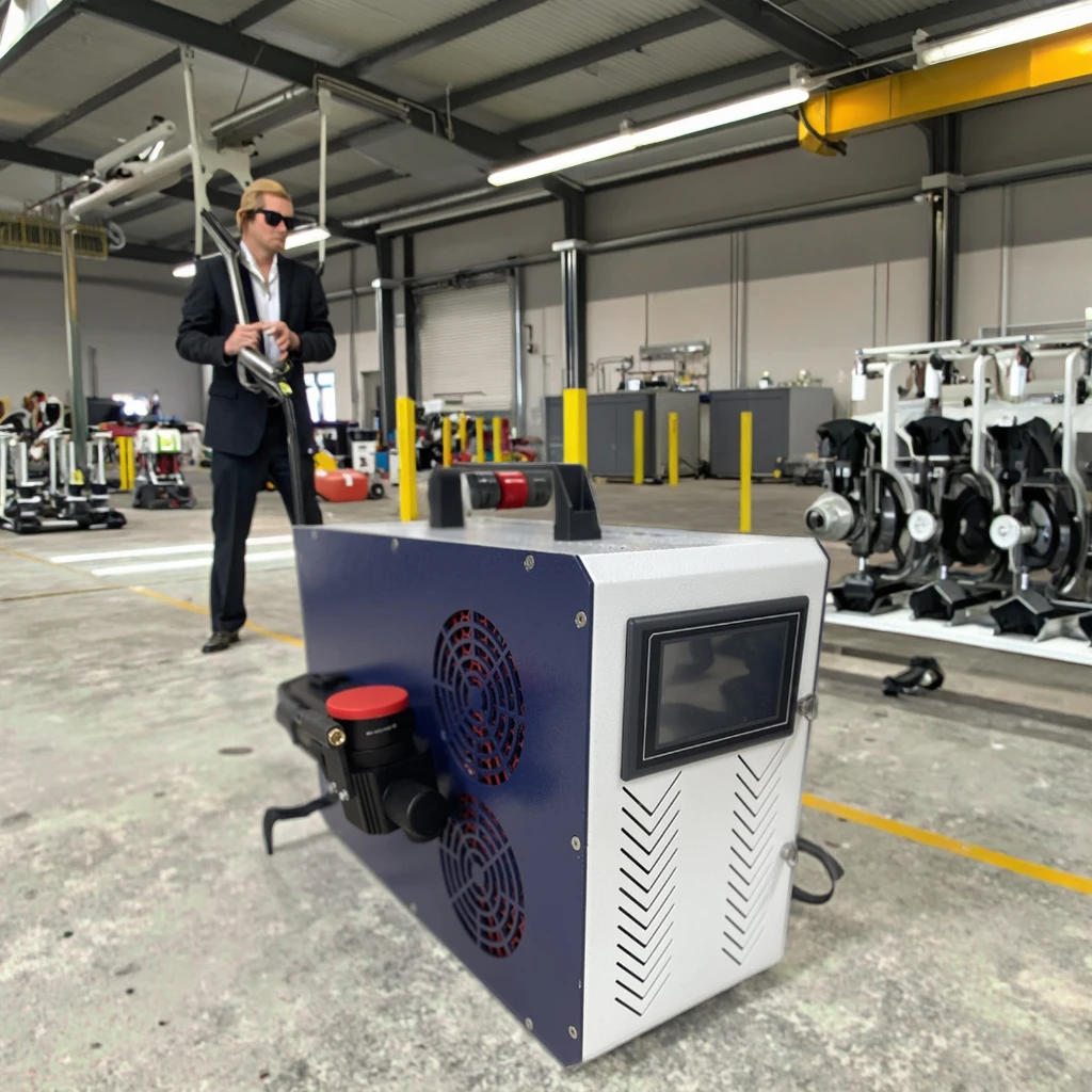 Lightweight Portable Pulse Laser Cleaner Dry Cleaning For Metal Rust Surface Refurbishment