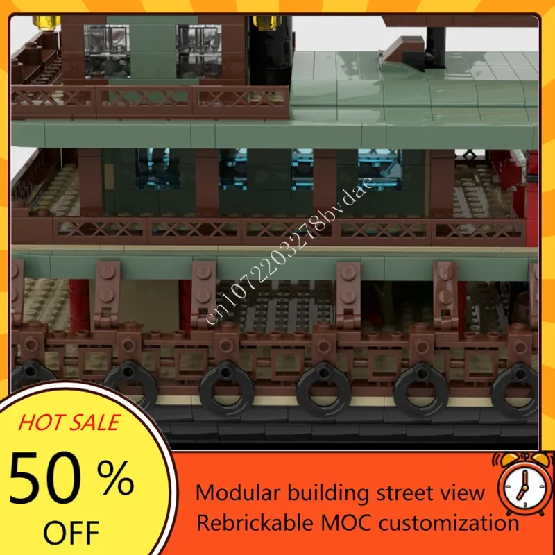 1344PCS Egyptian Market Museum Modular MOC Creative street view Model Custom Puzzle Architecture DIY Assembly Model Toys Gifts