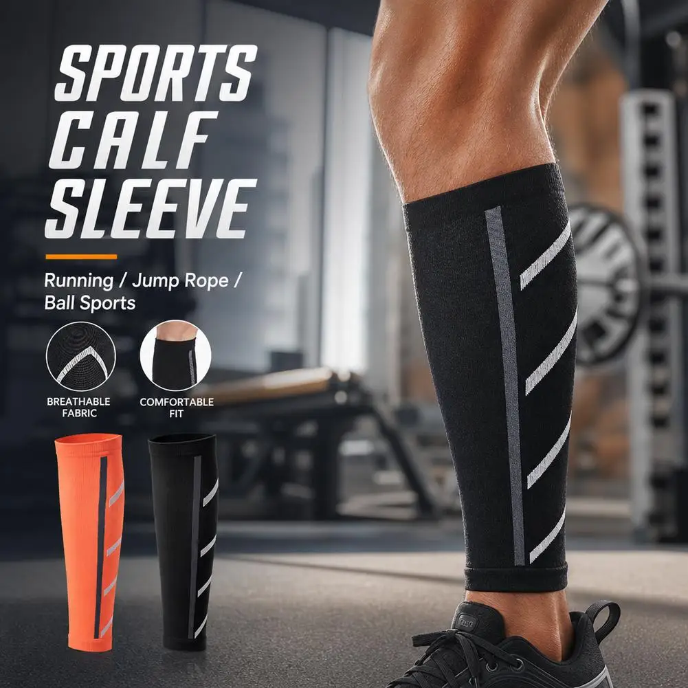 Sports Compression Sleeves Calf Support Assists Socks Breathable Non Slip Leg Support Socks Sleeves For Running Cycling