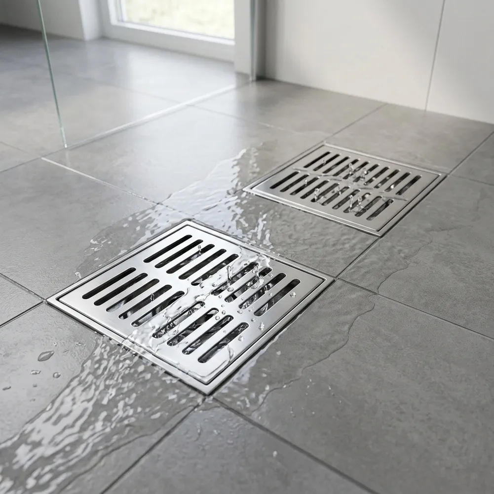 Floor Drain Cover Stainless Steel Removable Strainer Designed to Block Sewer Gases for Indoor Outdoor and Wet Area Applications