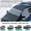 Snow Windshield Cover Heavy Duty Waterproof Protector Weatherproof Car Snow Windshield Cover for Vehicle Frost Water Rain Wind 3