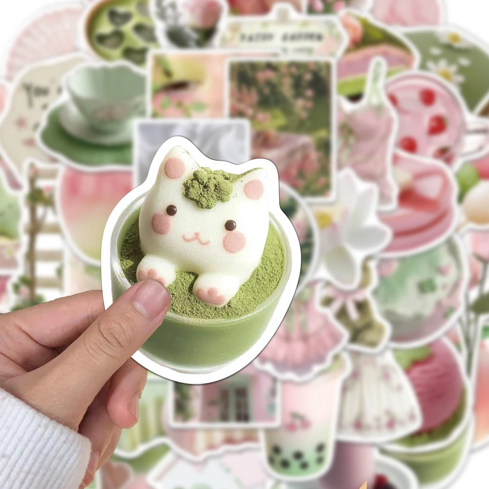 50PCS Creative Early Summer Girl Dream Pastel Ins Wind Stickers, Account Decoration, DIY Phone Case, Notebook Stickers