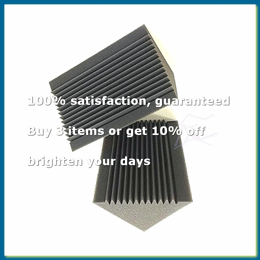 Acoustic Foam Soundproofing Corner Wall Trap 6 PCS Charcoal Black Studio 12x12x24 cm