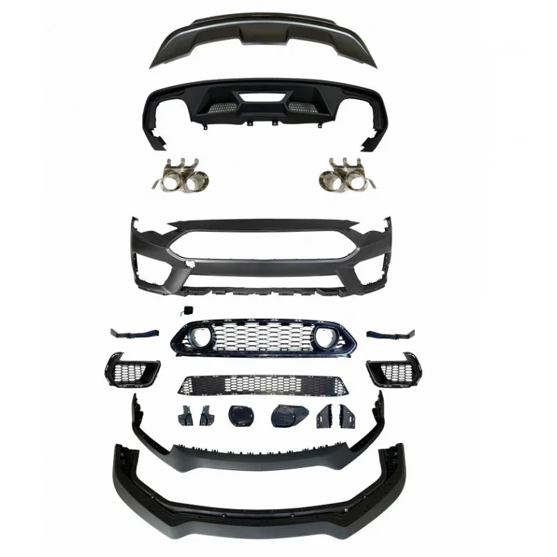 Suitable for Ford MUSTANG Modified Mach-1 Grille Tail Throat GT500 Style Body Kit Bumper
