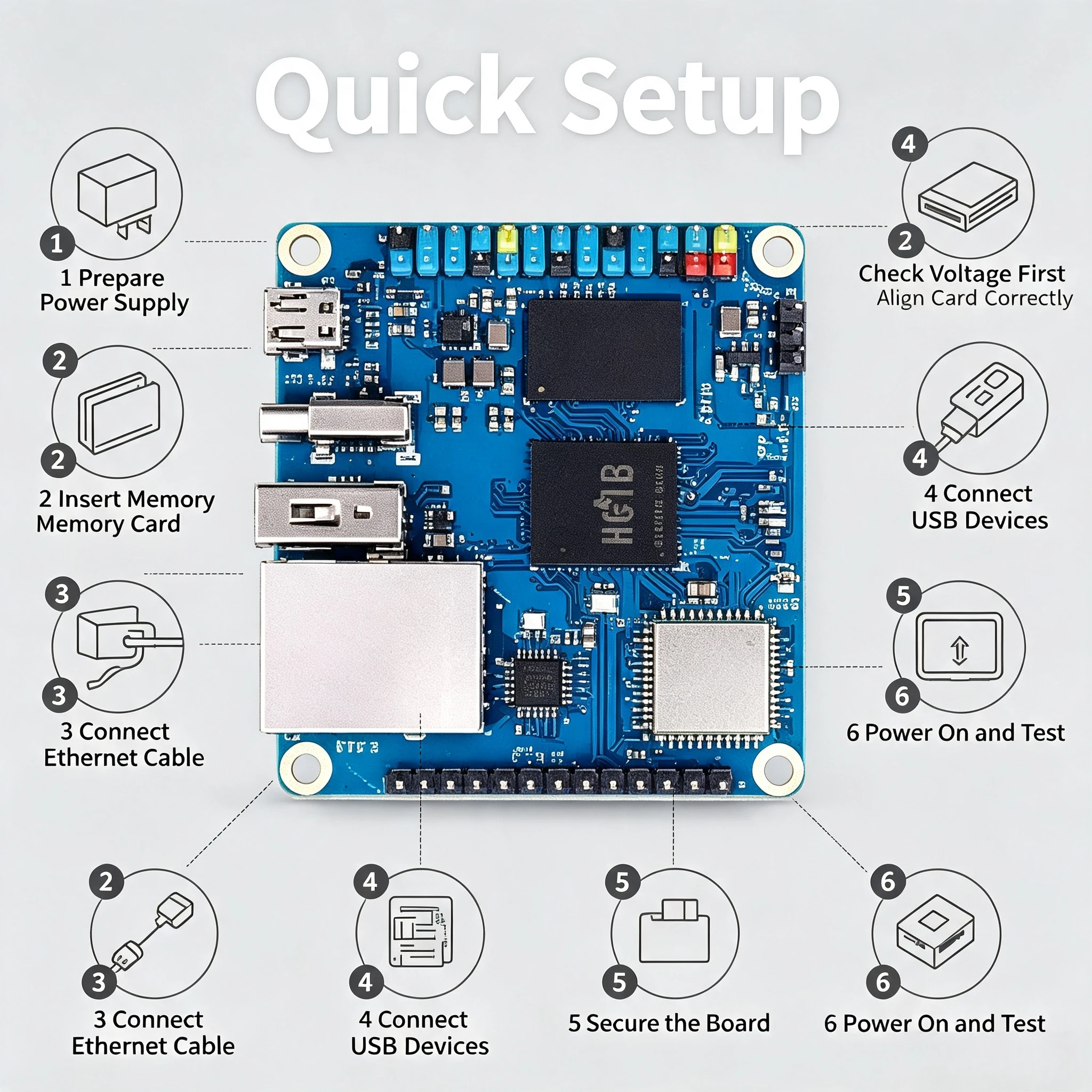 Zero3 (2G) Main Board Pi Zero3 2GB H618 Microcontroller, Embedded Single Board Computer