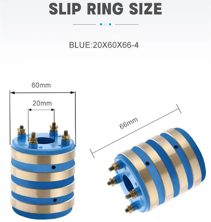 4 Channel  Collector Ring Copper Carbon Brush  Combination Multi - Layer Copper Ring Slip ring Pillowtype Packing Machine